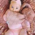 Doudou peluche lapin rose