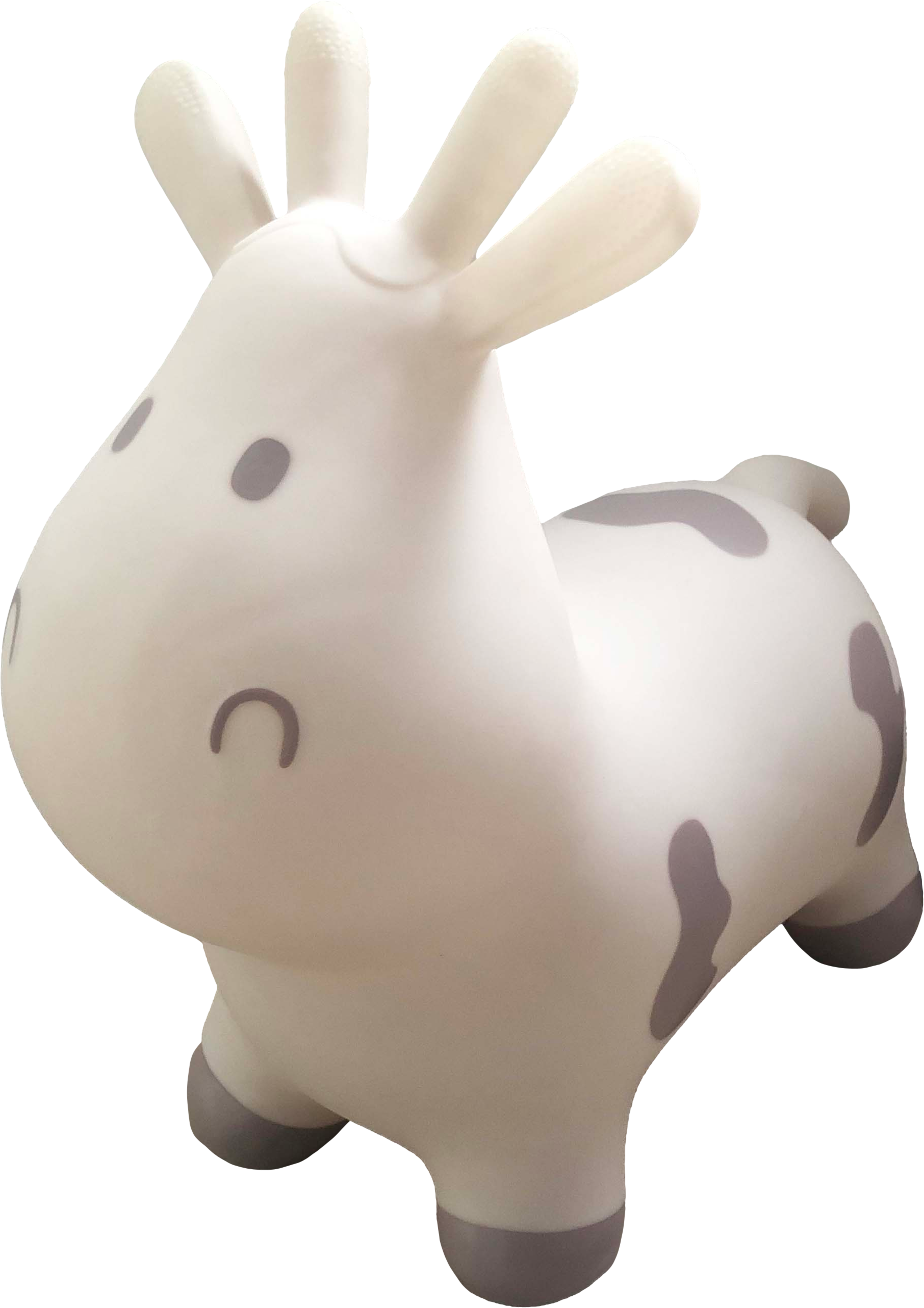 Animal sauteur bébé Skippy en plastique avec oreilles couleur beige vu de côté