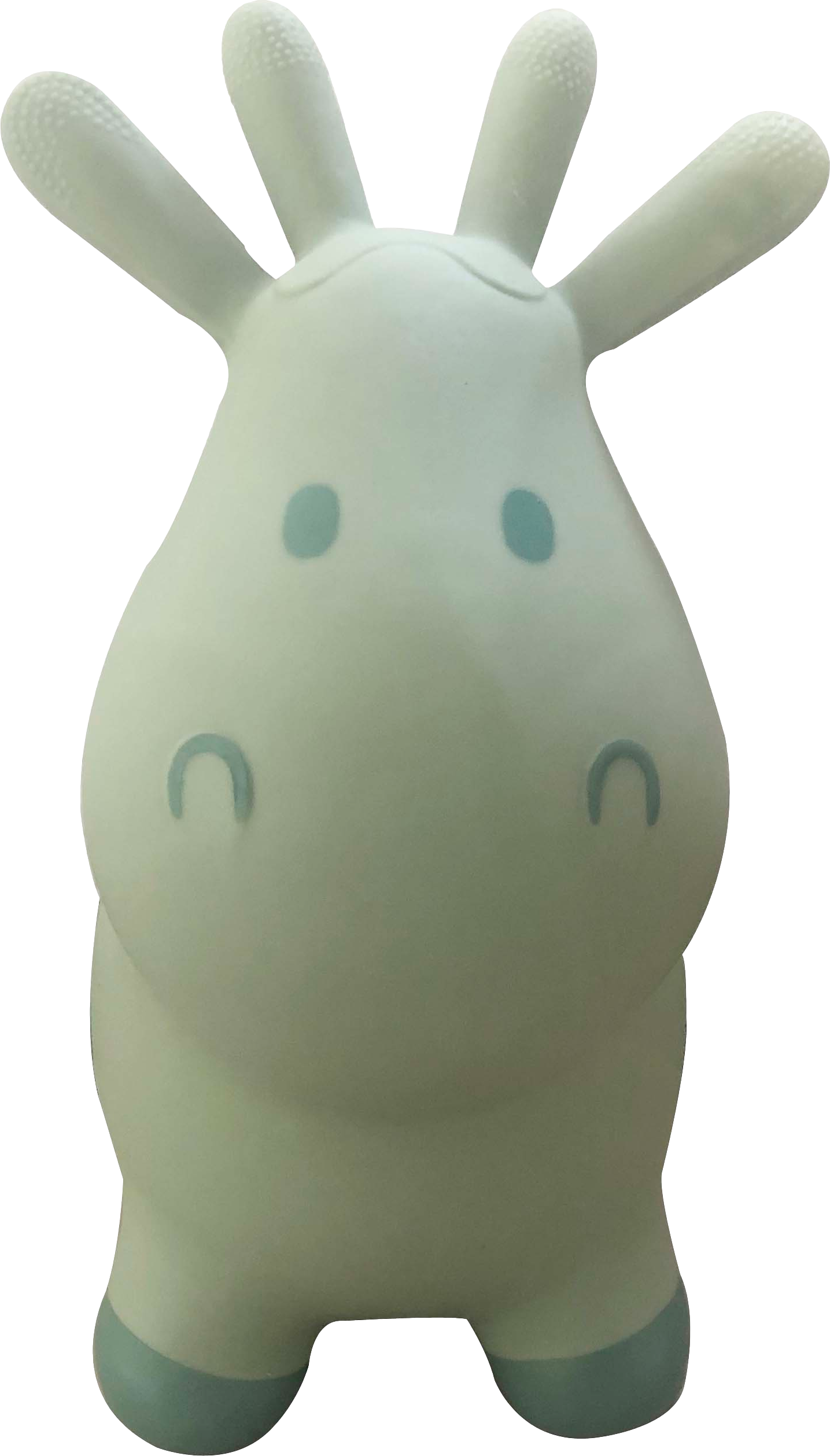 Animal sauteur bébé Skippy en plastique avec oreilles couleur verte vu de face