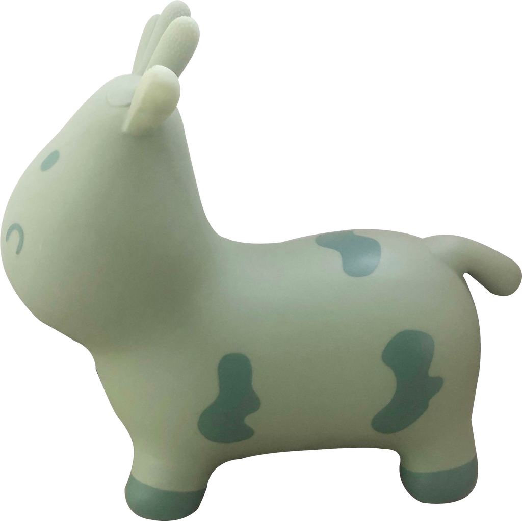 Animal sauteur bébé Skippy en plastique avec oreilles couleur verte vue latérale