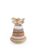 Pyramide anneaux bébé en bois jeu d’éveil monté