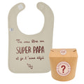 Bavoir annonce naissance original pour papa en coton 
