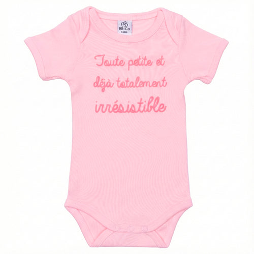 Body bébé avec message humour et tendresse en coton pour petite fille
