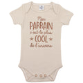 Body bébé avec message pour parrain en coton