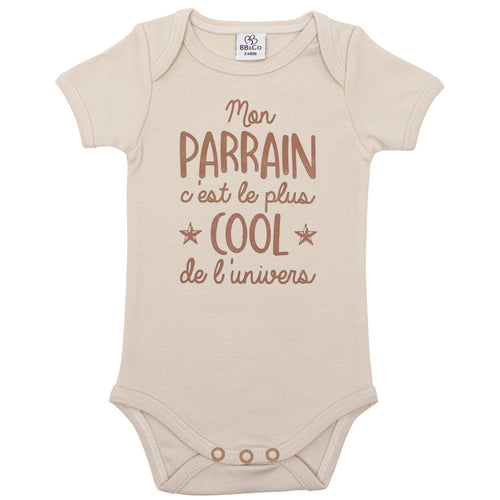 Body bébé avec message pour parrain en coton