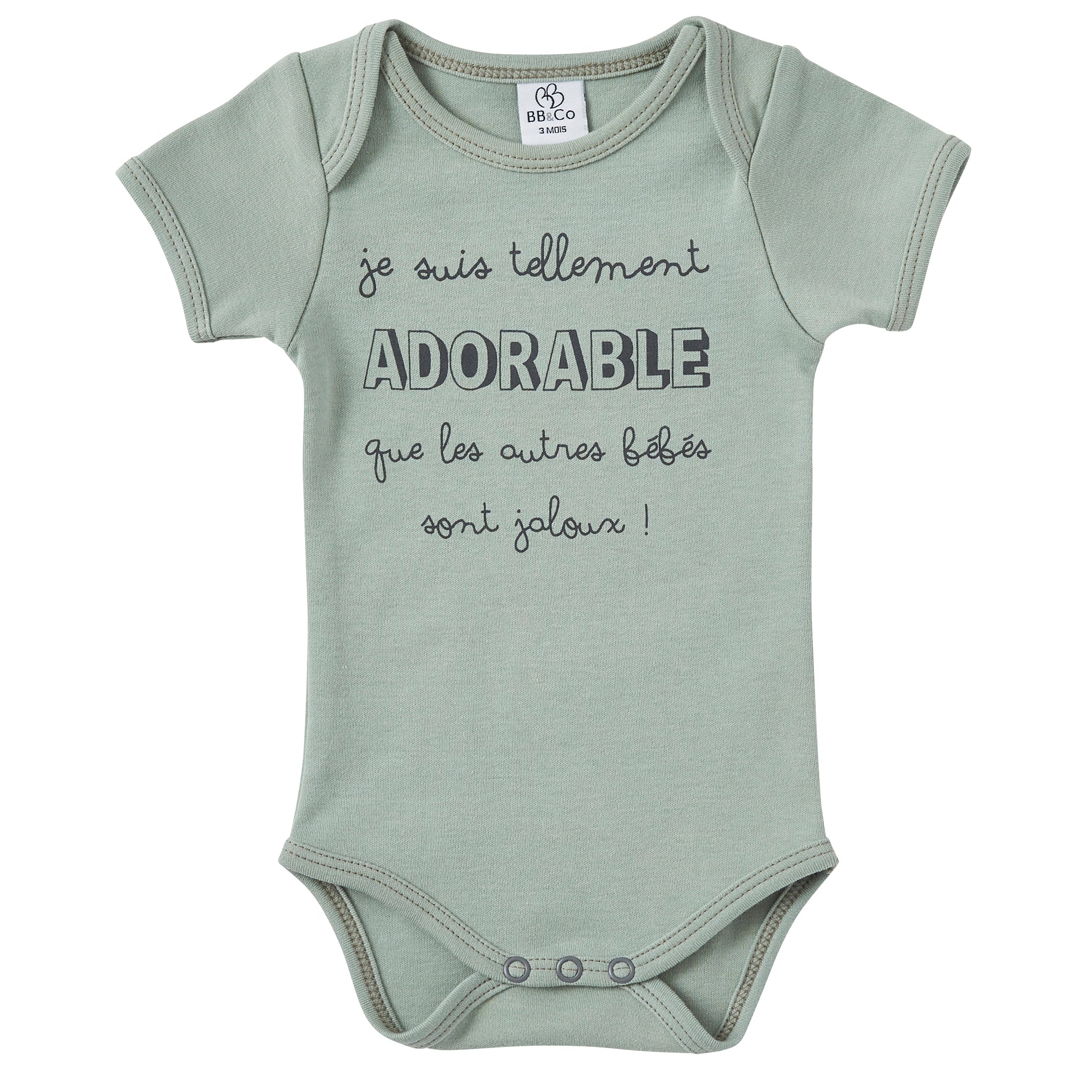 Body bébé avec message humour et tendresse en coton pour petit garçon