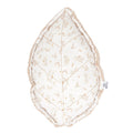 Coussin bébé forme feuille en coton et fausse fourrure
