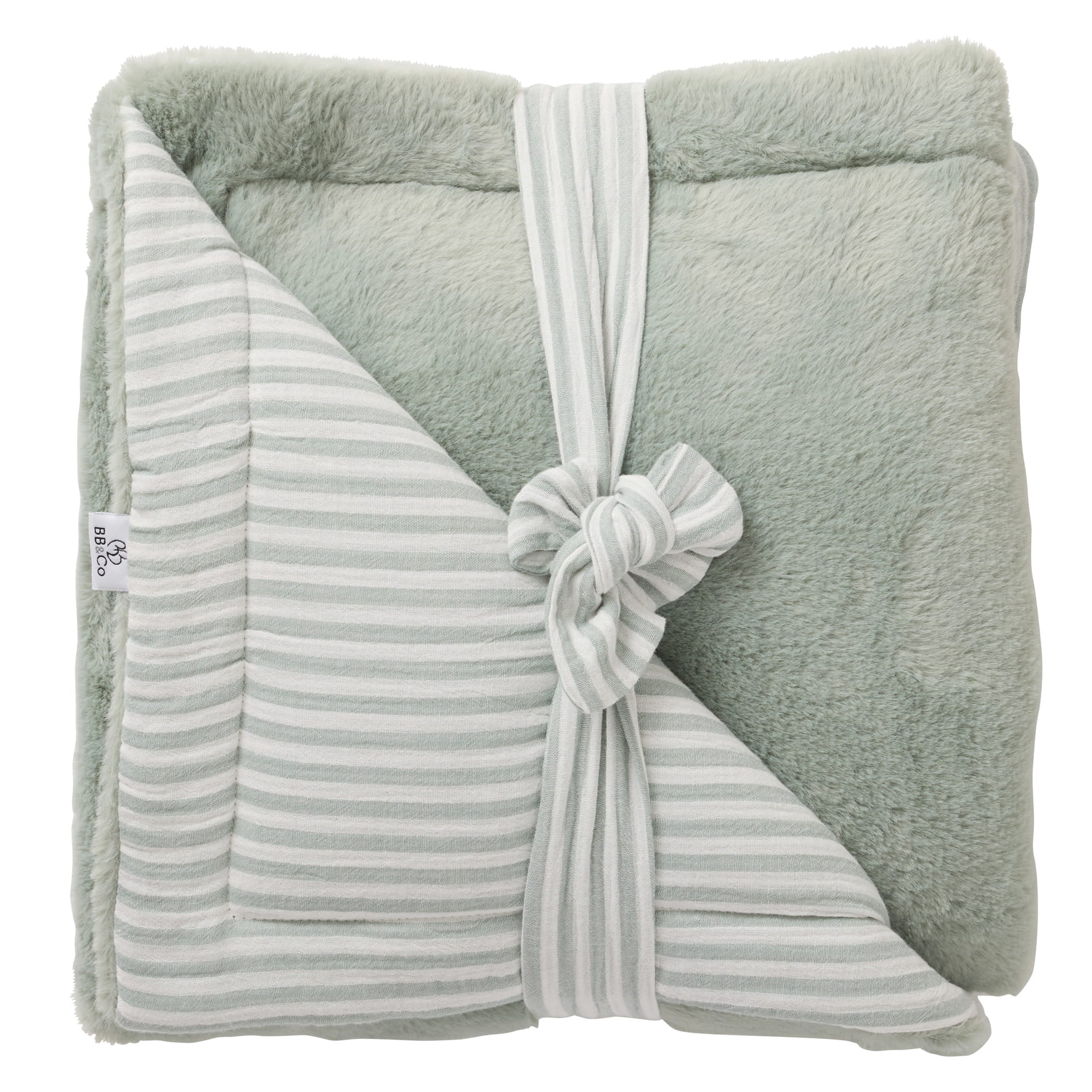 Couverture bébé luxe en microfibre douce motif rayé