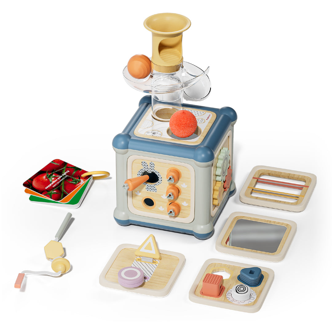 Cube d’activités bébé 10 en 1 motricité enfant et ses accessoires