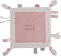 Doudou plat bébé en mousseline biologique doux et léger cœur rose vue de face