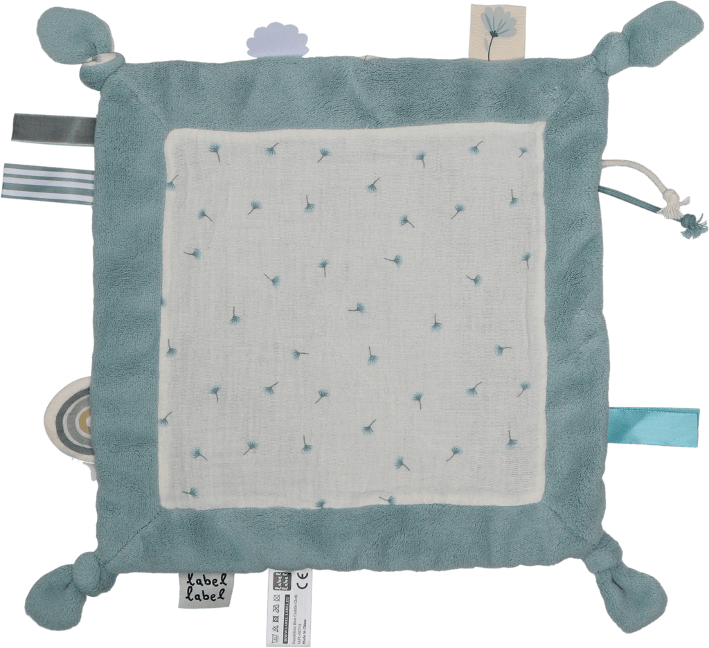 Doudou plat bébé en mousseline biologique doux et léger pissenlit vue arrière