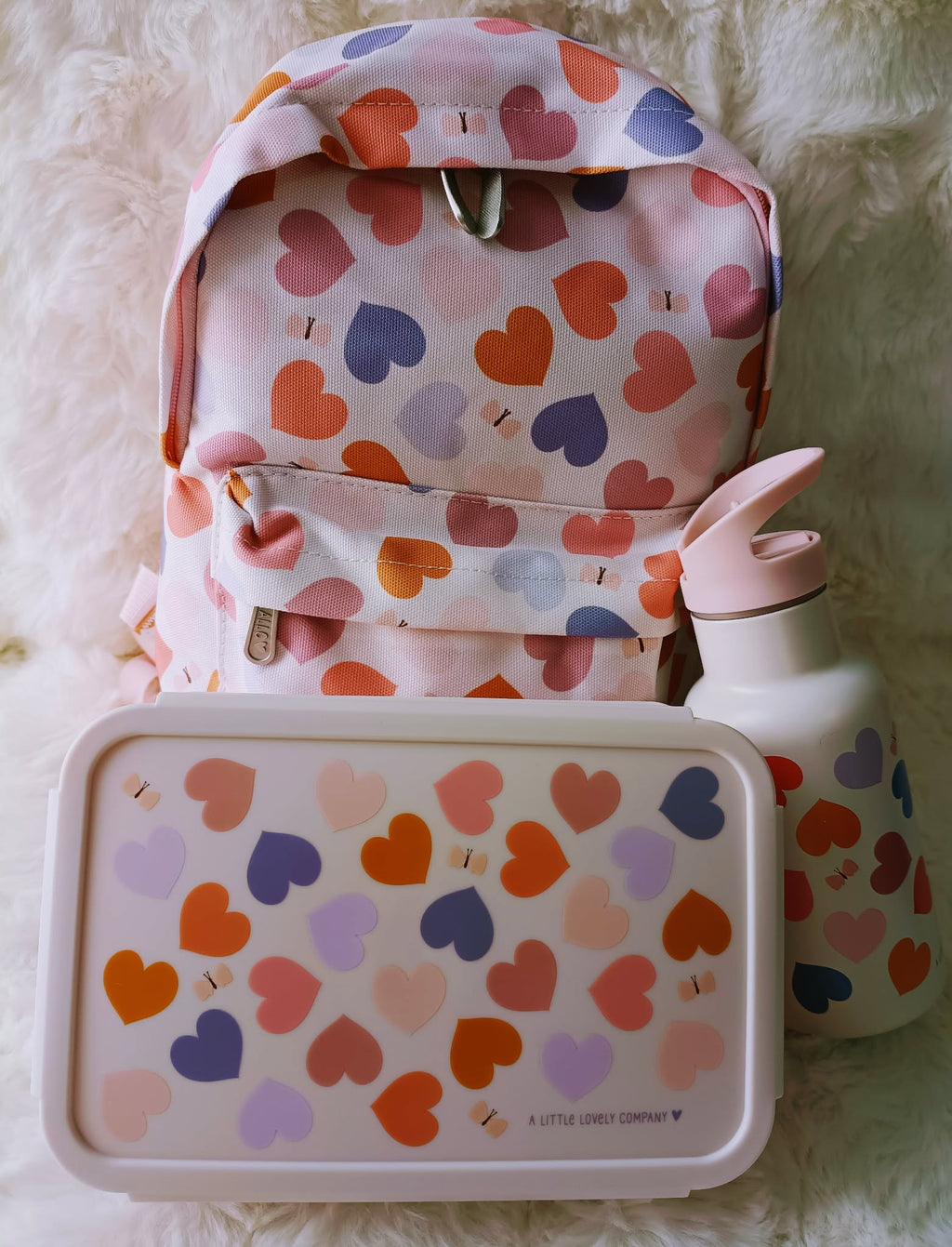 Boîte à tartine enfant motif cœur