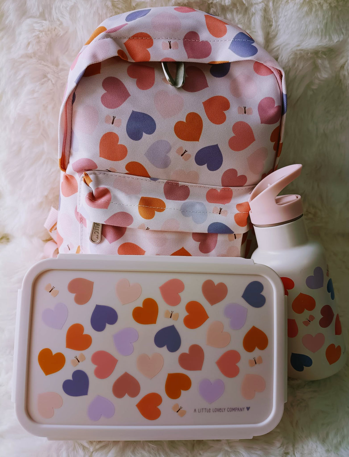 Boîte à tartine enfant motif cœur