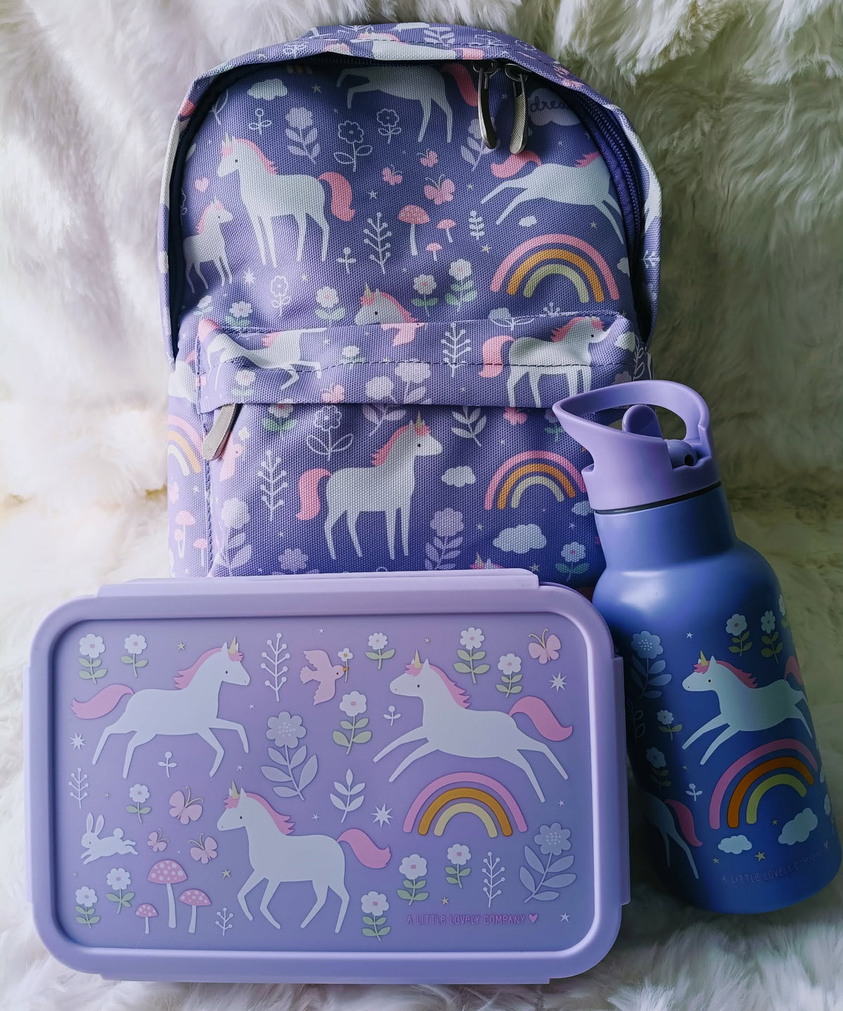 Boîte à tartine enfant motif licorne