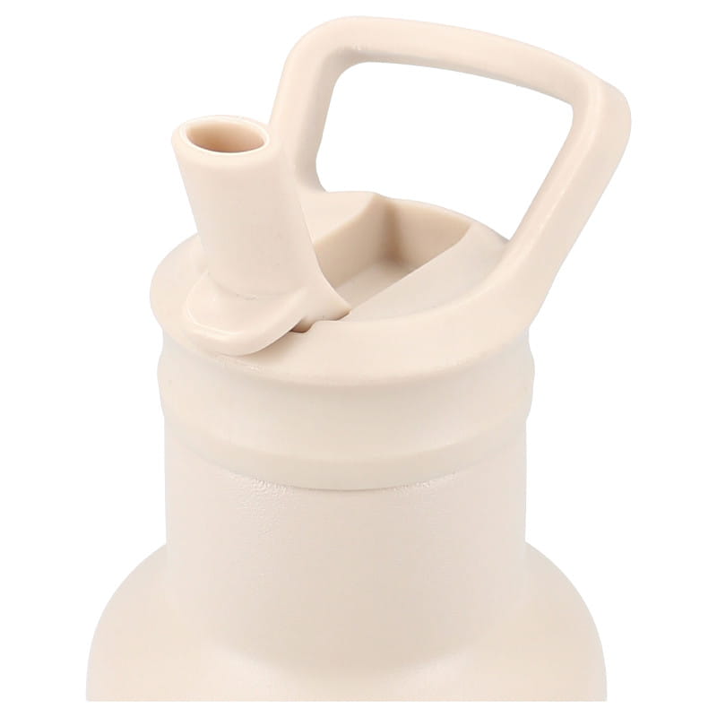 gros plan sur la gourde ourson acier couleur beige