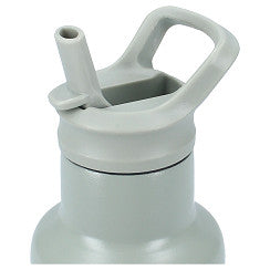 Gourde bébé en acier inoxydable 350 ml avec paille motif dinosaure vue sur paille