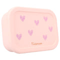 Lunch box bébé en silicone 700 ml avec compartiments motif cœur fermée