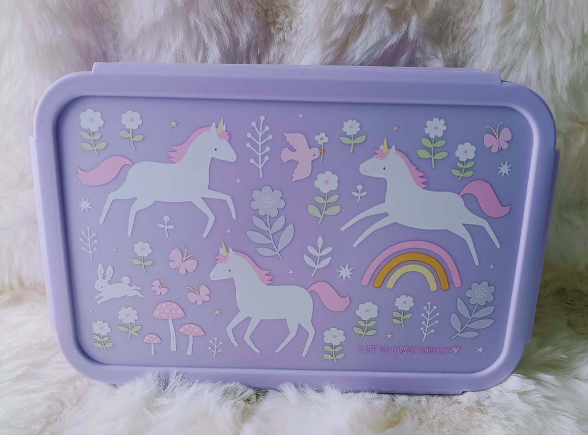 Boîte à tartine enfant motif licorne