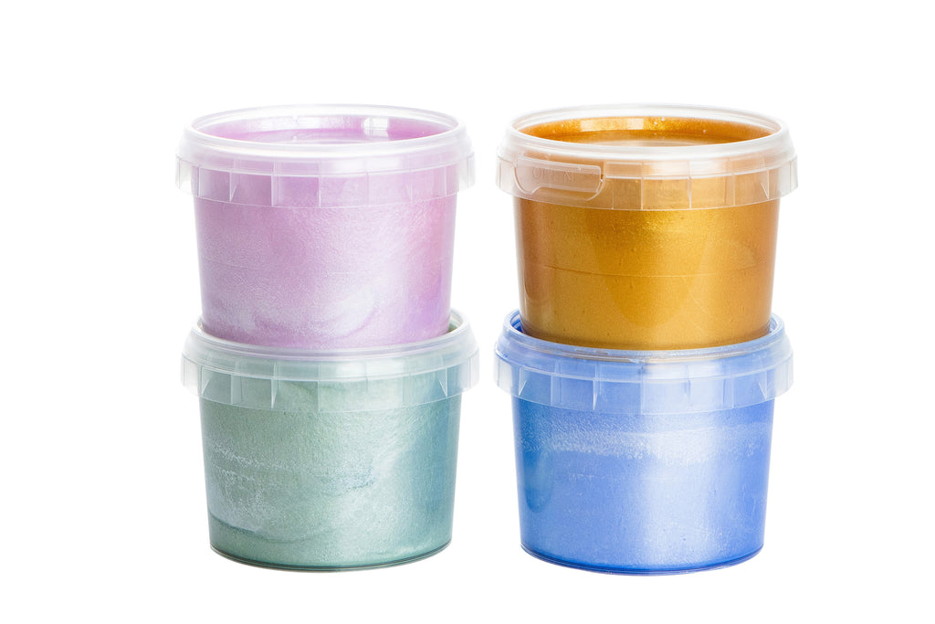Pots du coffret créatif Mika pour enfant avec peinture naturelle et végane