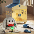 Peluche interactive lapin enfant avec clapier lumineux