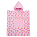Poncho de bain enfant en bambou et coton avec motifs glace