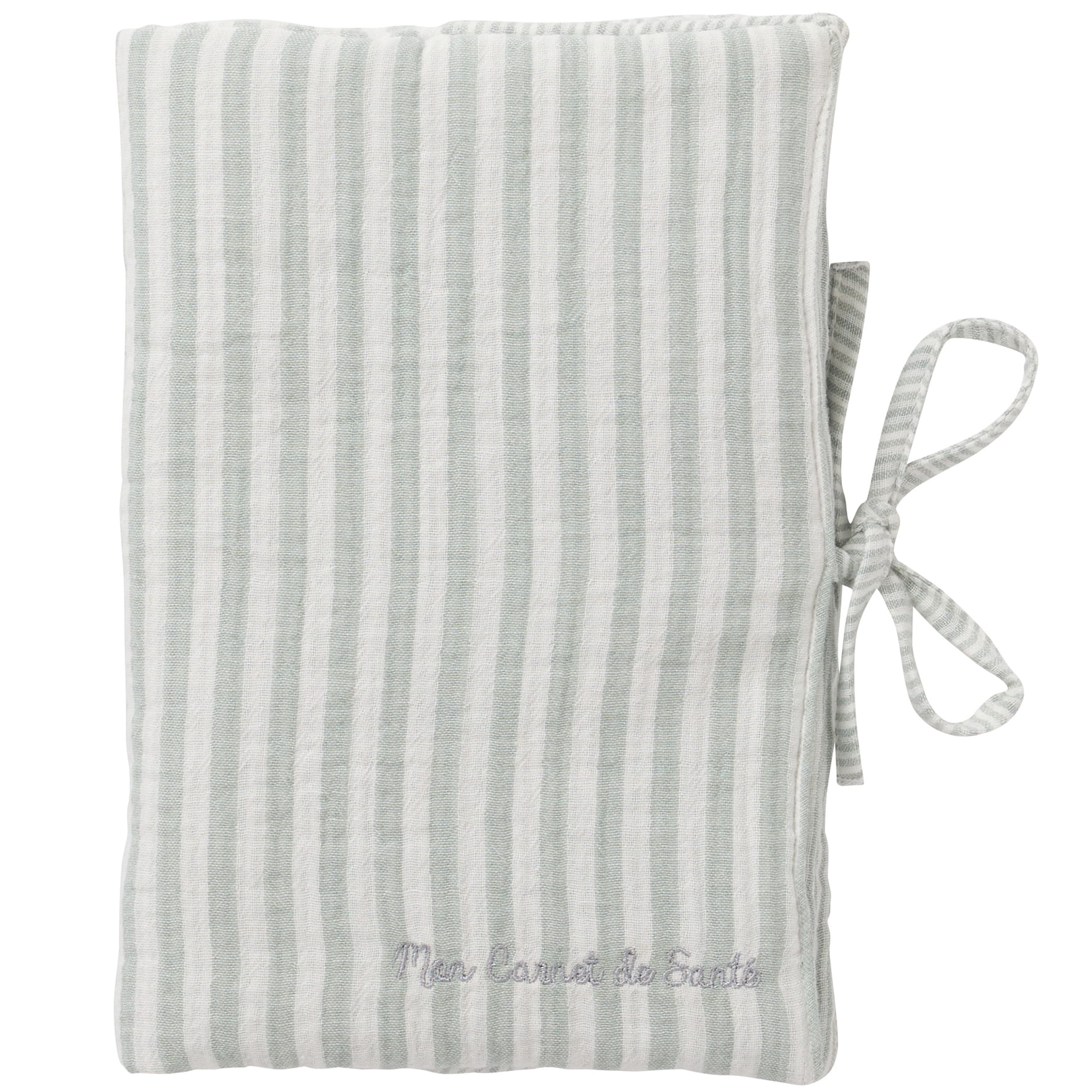 Protège carnet de santé bébé en coton gaze rayé Soft stripes
