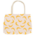 Sac Kasbah en coton imprimé avec anses tressées motifs banane