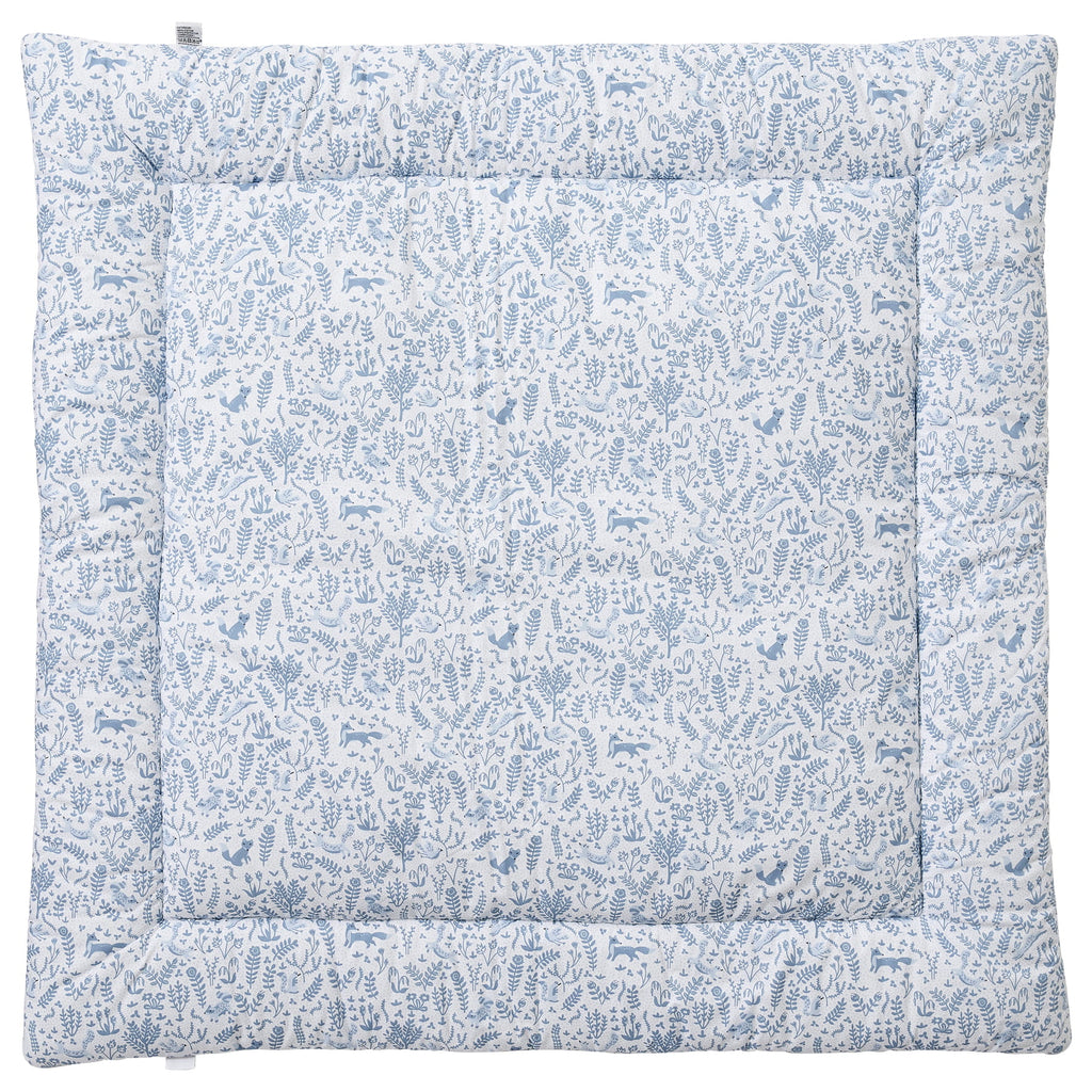 Tapis de jeu bébé réversible en coton et fausse fourrure Forêt enchantée recto
