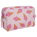 Trousse de toilette en coton imprimé avec doublure imperméable motifs glace